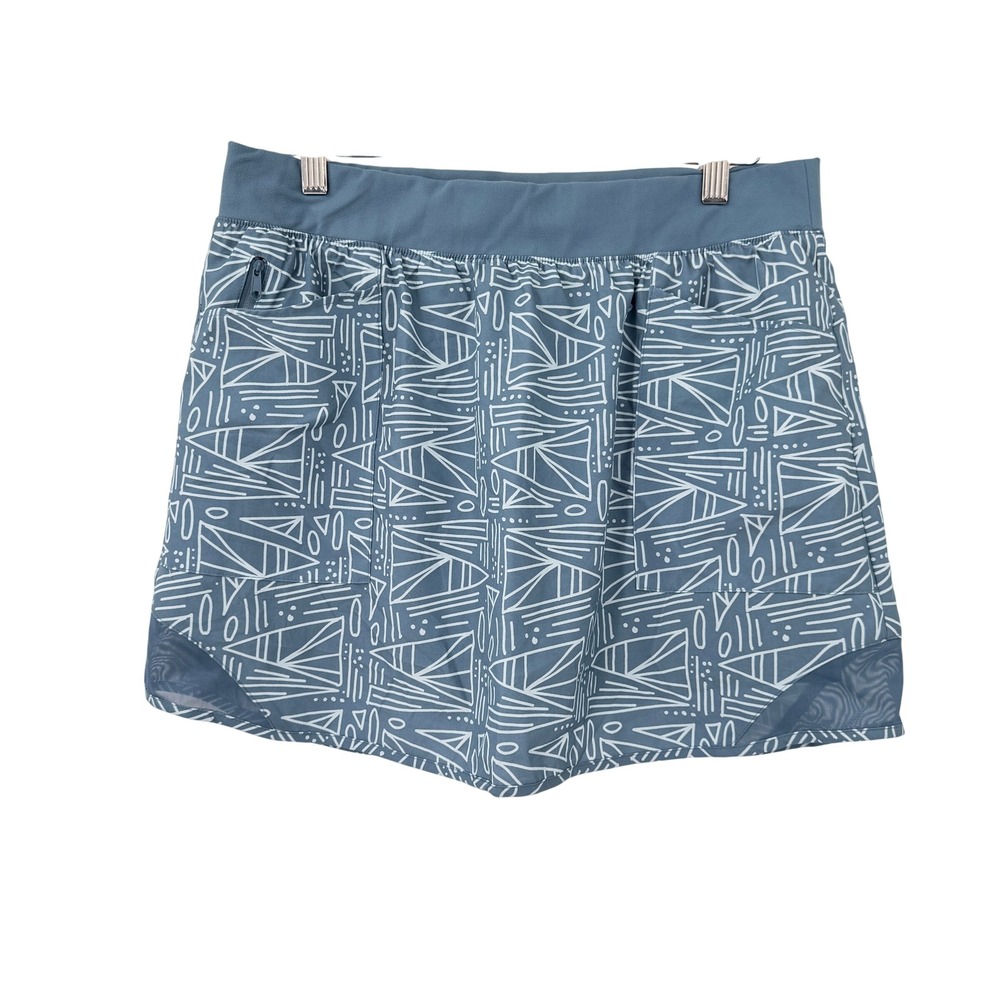 Telluride Clothing Company Skort Womens Large Blue Geometric Hiking Athletic